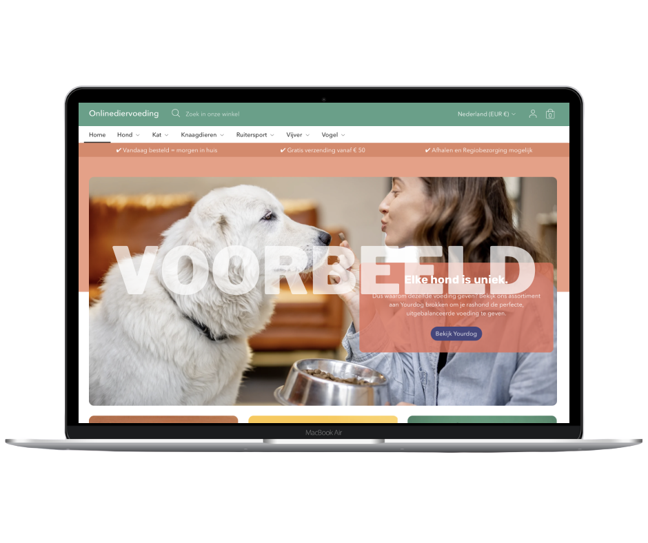 Dieren webwinkel