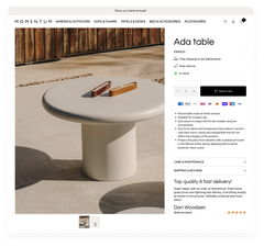 Shopify 2.0 thema Momentum